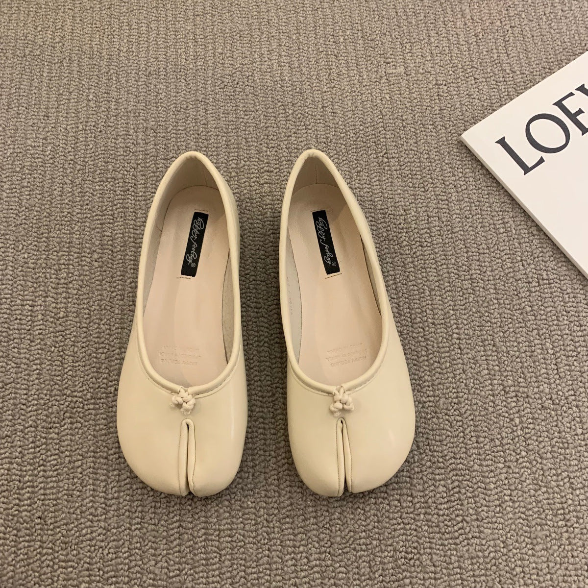 Women Flat Mule Split Toe Loafers
