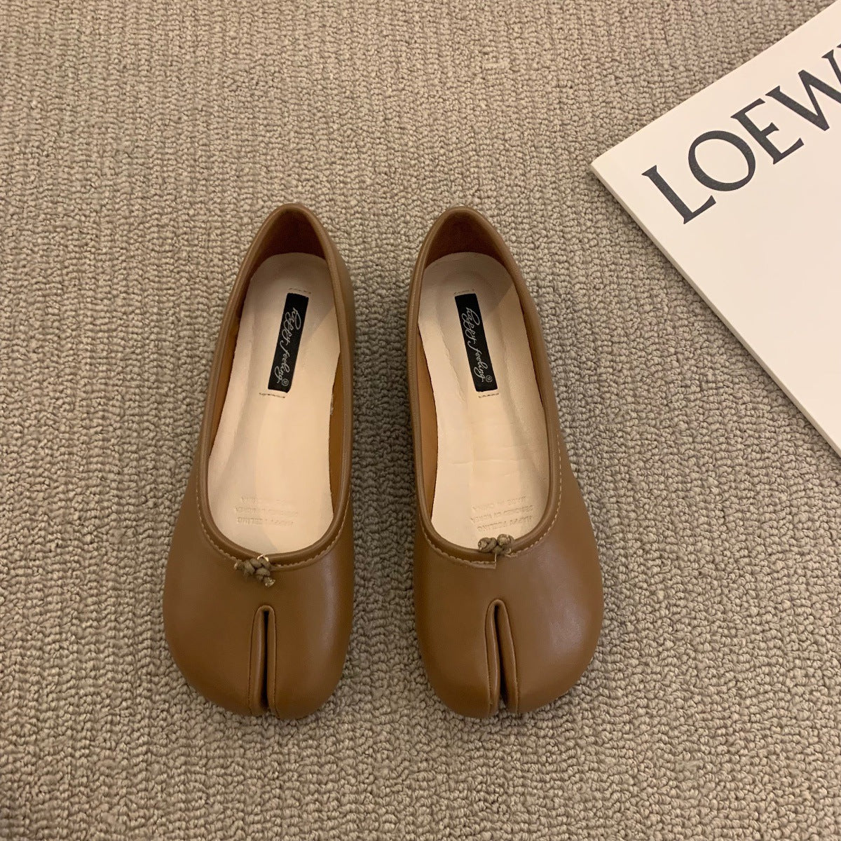 Women Flat Mule Split Toe Loafers