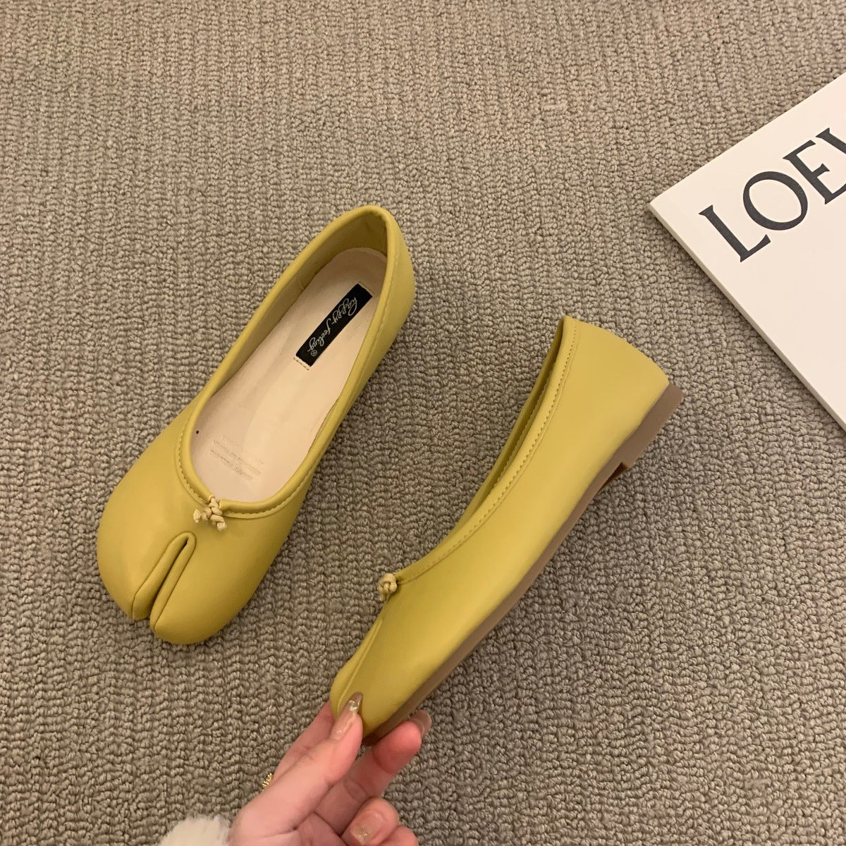 Women Flat Mule Split Toe Loafers