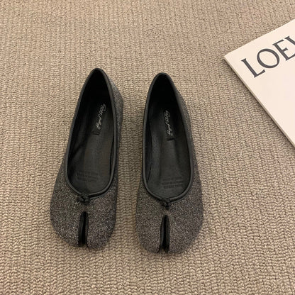 Women Flat Mule Split Toe Loafers