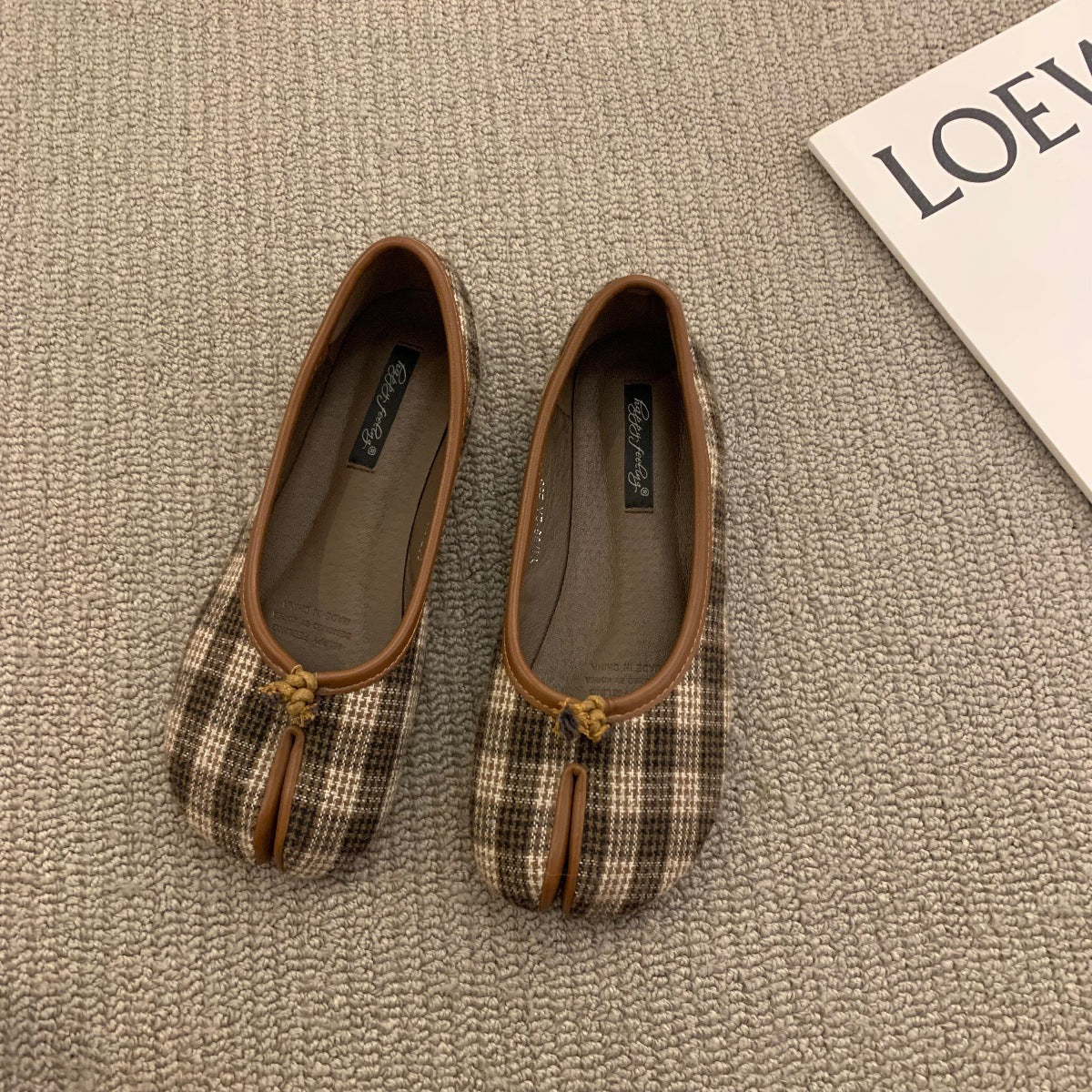 Women Flat Mule Split Toe Loafers