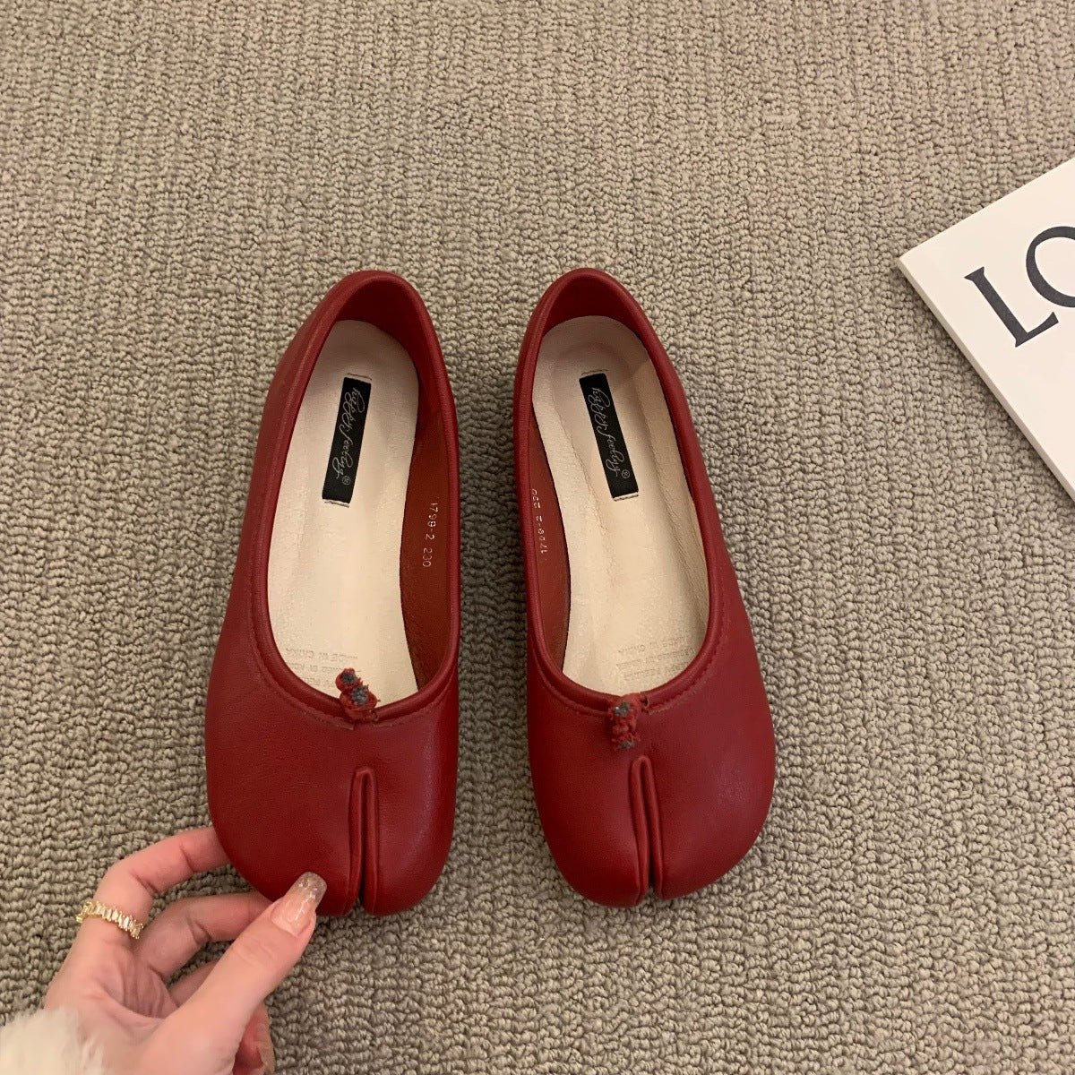Women Flat Mule Split Toe Loafers