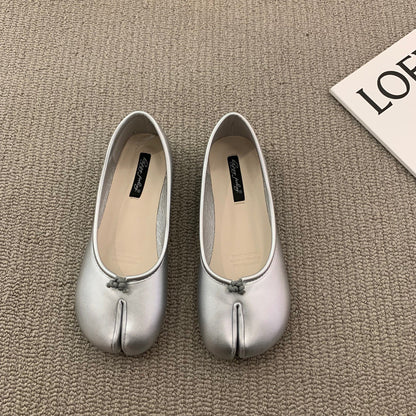 Women Flat Mule Split Toe Loafers