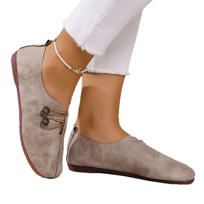 Women Flat Round Toe Slip On Shoes
