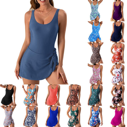 Women Floral Print OnePiece Swimsuit