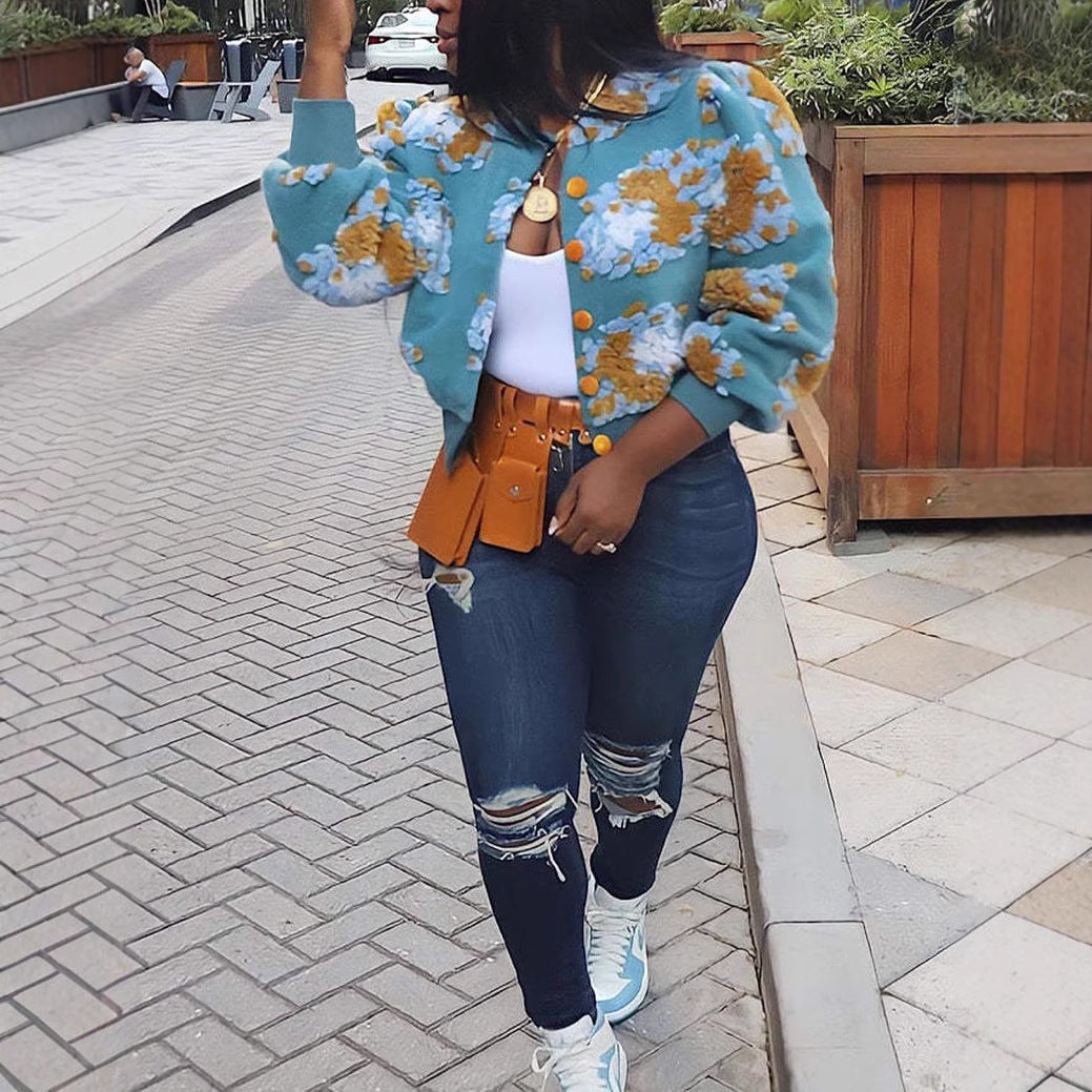 Women Jacquard Cardigan