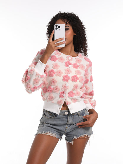 Women Jacquard Cardigan