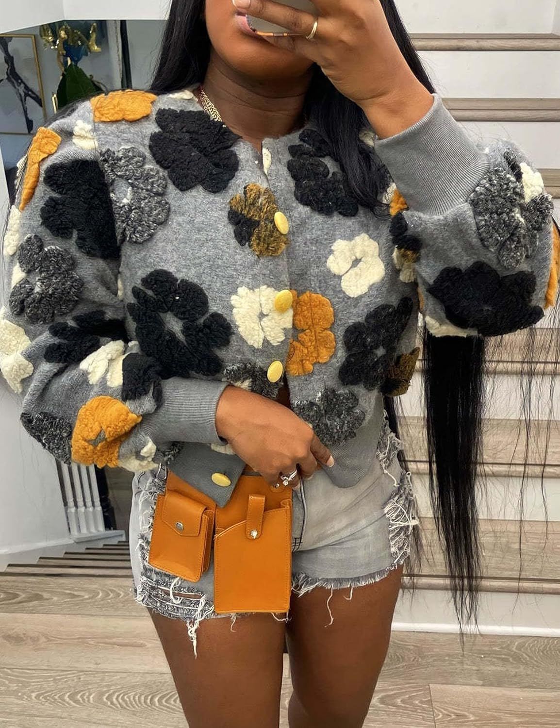 Women Jacquard Cardigan
