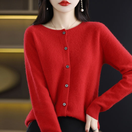 Women Knitted Cardigan Sweater