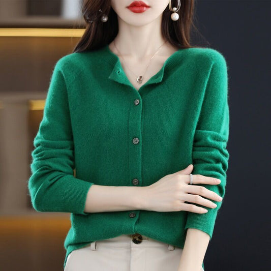 Women Knitted Cardigan Sweater