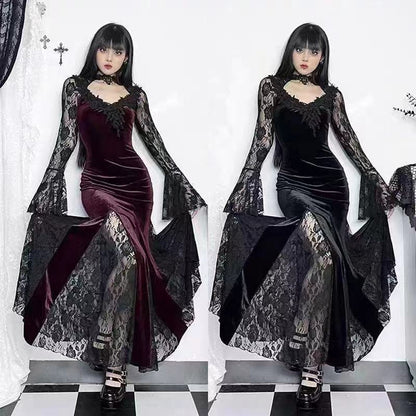 Women Lace Fishtail Dress