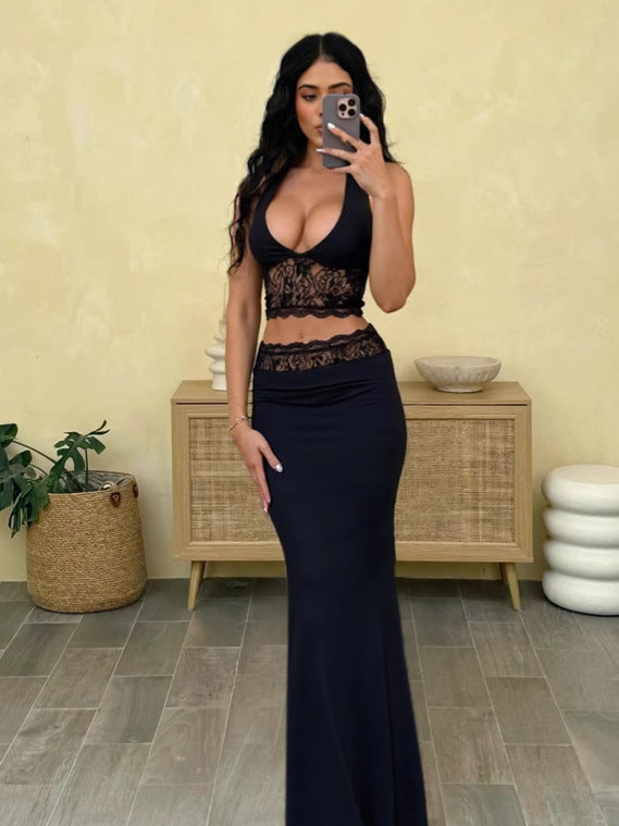 women lace suit