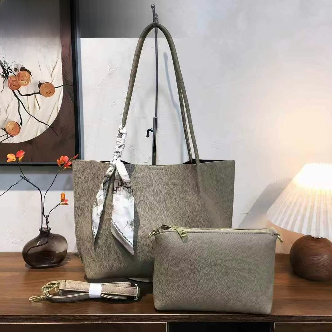 Women Large Capacity PU Tote Shoulder Bag