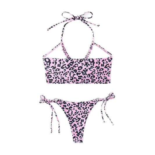 Women Leopard Print Bikini Swimsuit