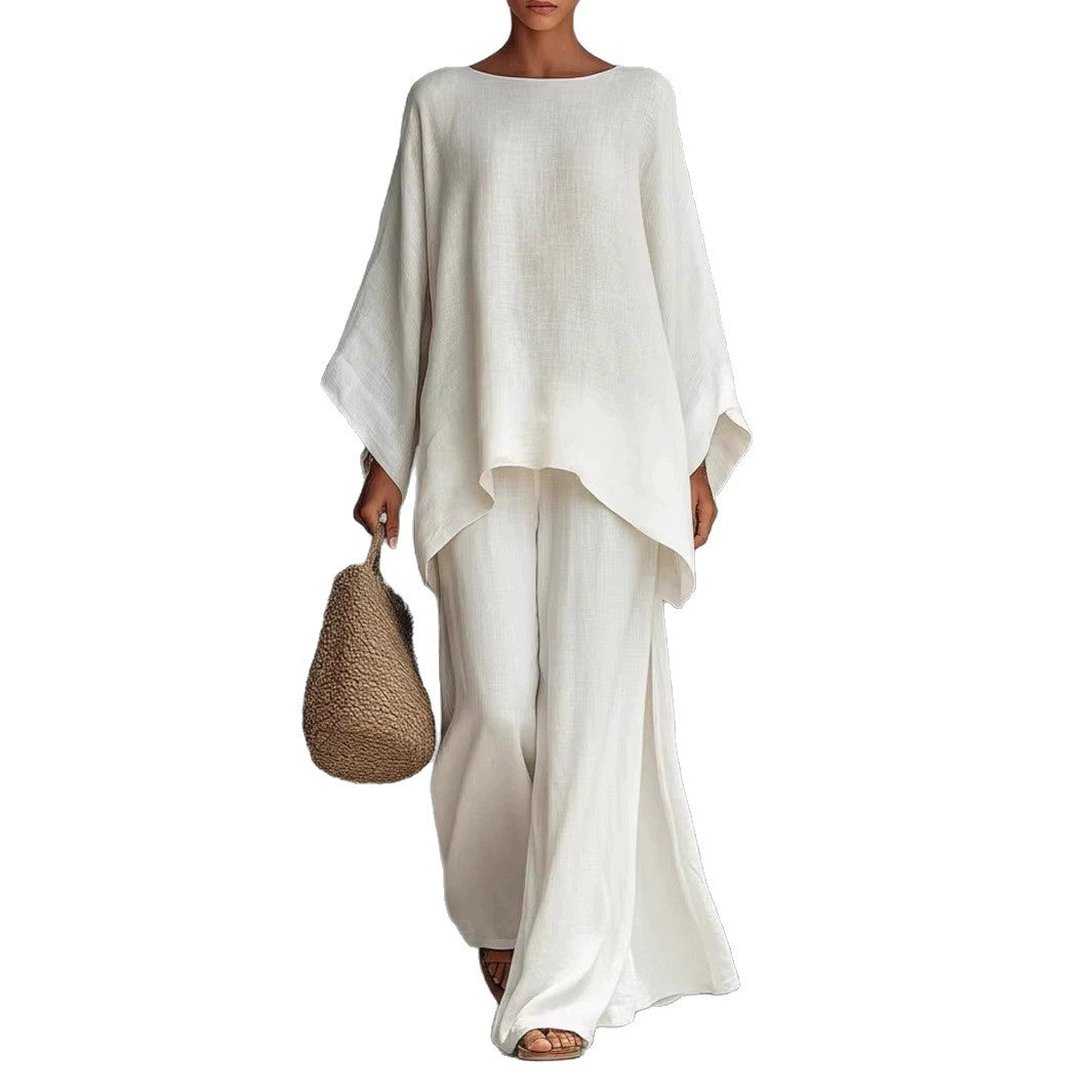 Women Linen Blend Shirt and Pants