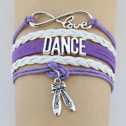 Women Multilayer Leather Rope Woven Bracelet