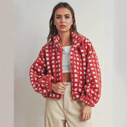 Women Plaid Coat