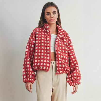 Women Plaid Coat