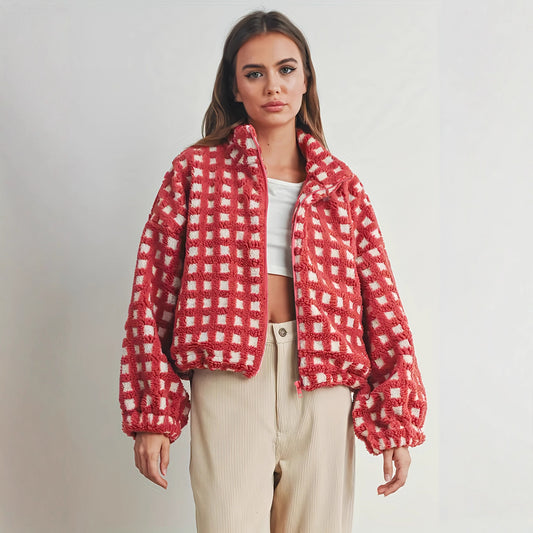 Women Plaid Coat