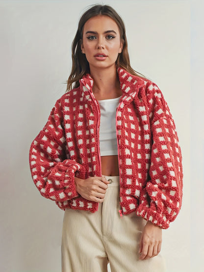 Women Plaid Coat
