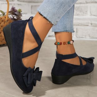Women Pointed Toe Wedge Casual Shoes