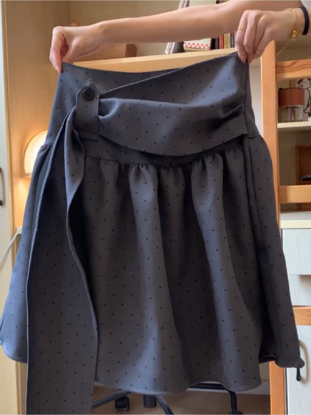 Women Polka Dot A Line Skirt Plus Size