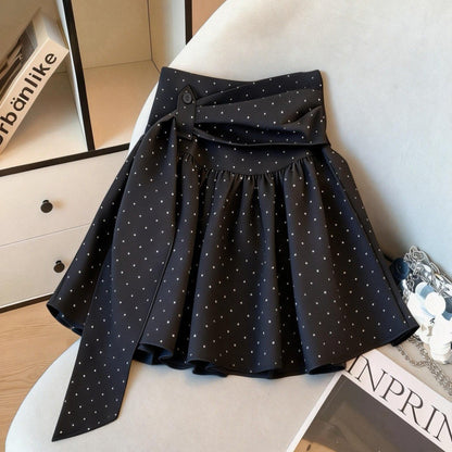 Women Polka Dot A Line Skirt Plus Size