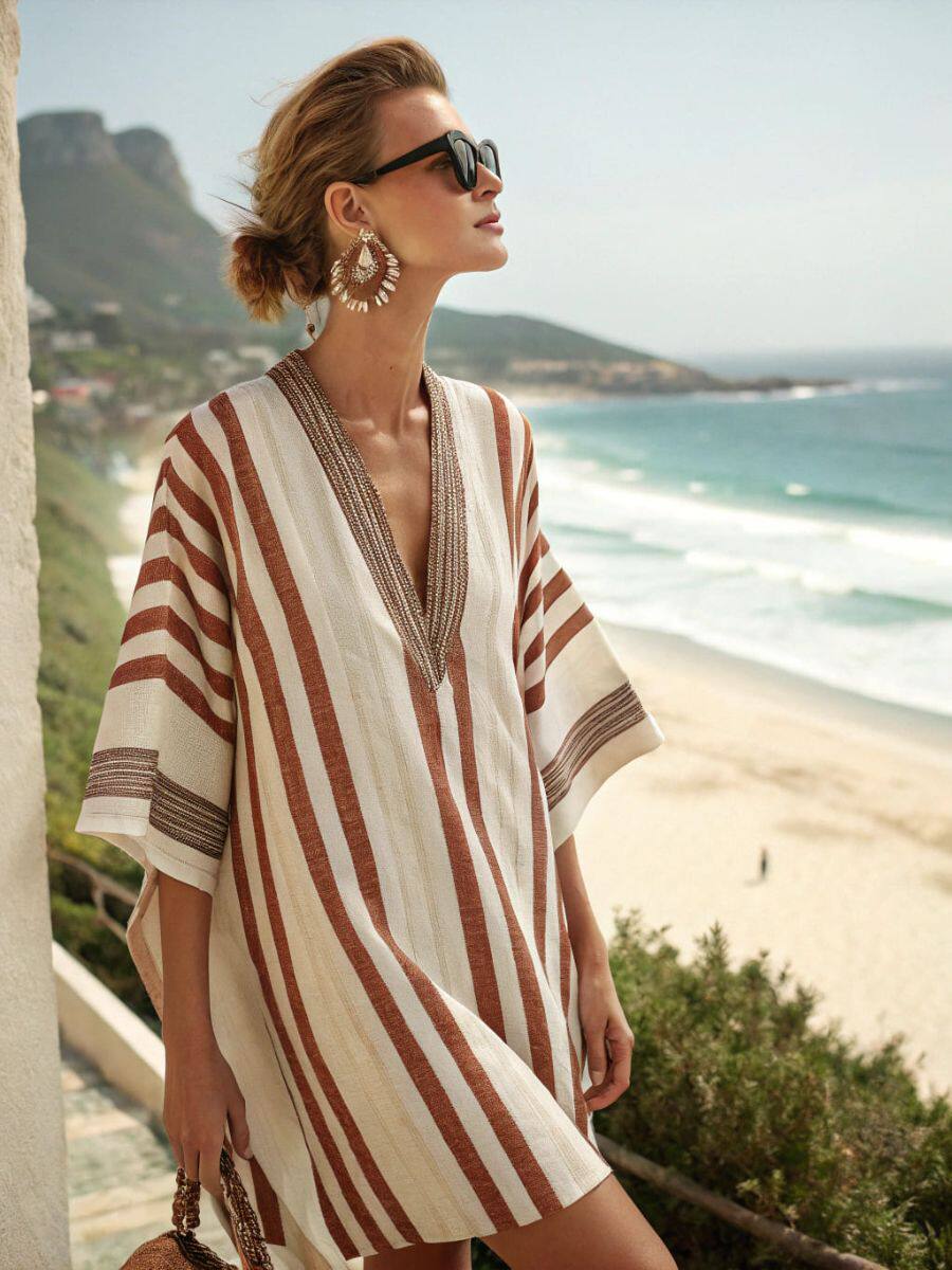 Women Printed V-Neck Mid Length Dress