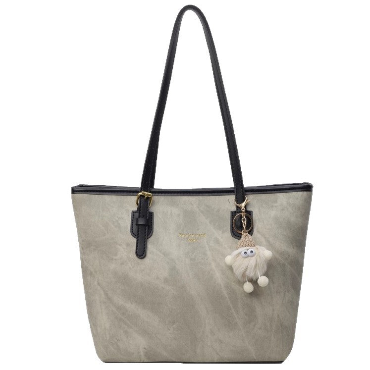 Women Pu Leather Tote Bag Large Capacity Shoulder Bag Handbag