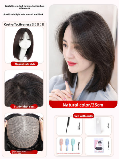 Women Real Human Hair Full Wig