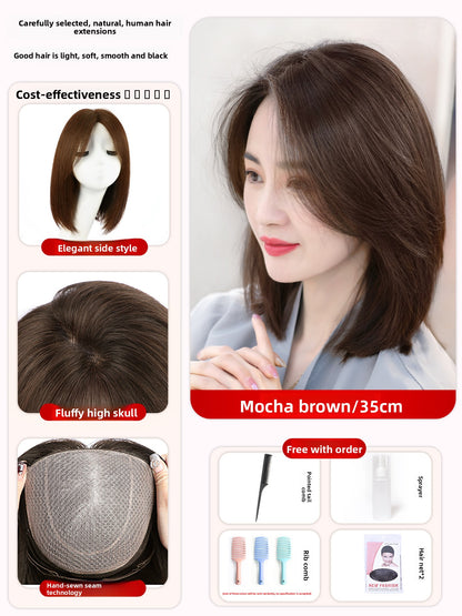 Women Real Human Hair Full Wig