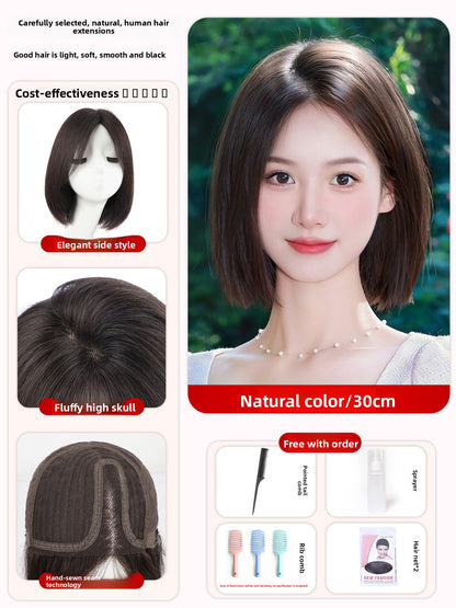 Women Real Human Hair Full Wig