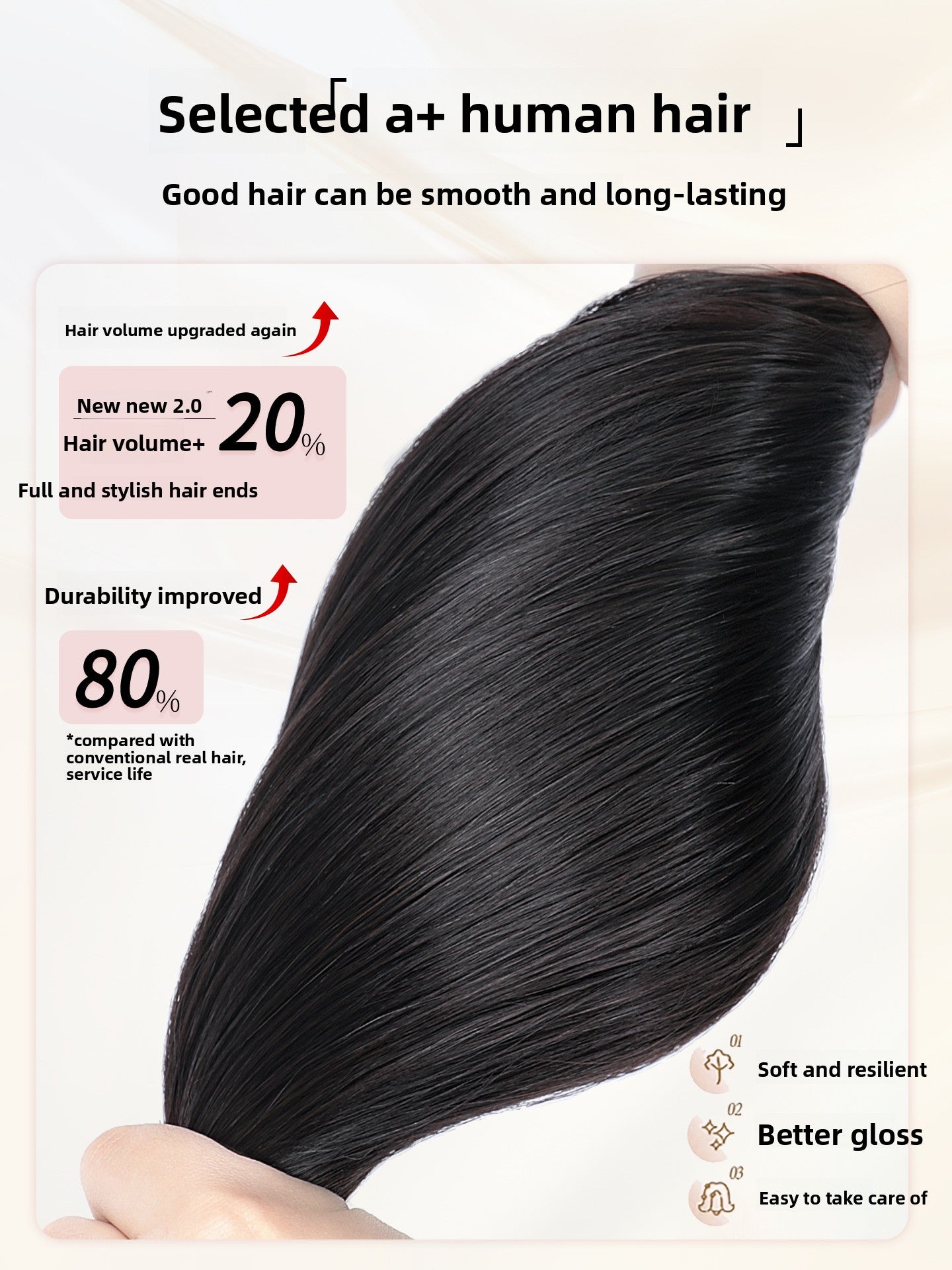 Women Real Human Hair Full Wig
