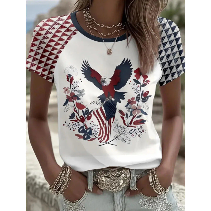 Women's 3D Printed Short Sleeve Shirt