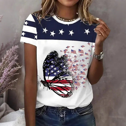 Women's 3D Printed Short Sleeve Shirt