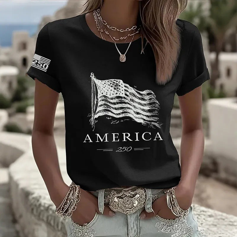 Women's 3D Printed Short Sleeve T-Shirt