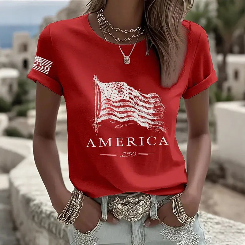 Women's 3D Printed Short Sleeve T-Shirt
