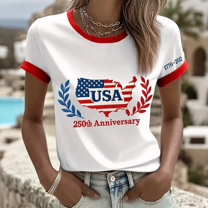 Women's 3D Printed Short Sleeve T-Shirt