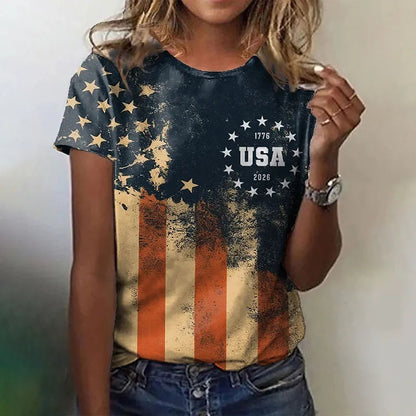 Women's 3D Printed Short Sleeve T-Shirt