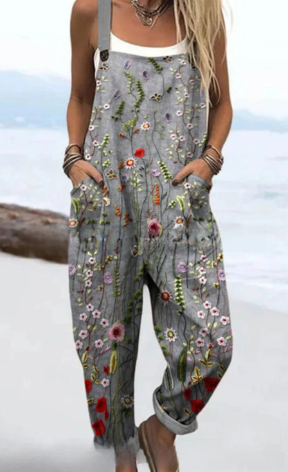 Women's 3D Printed Suspenders Overalls