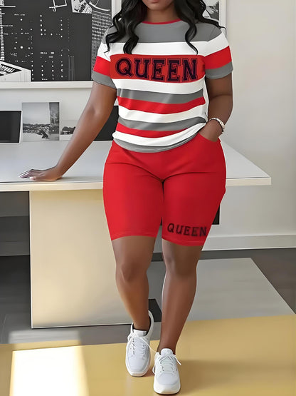 Women's 3D Printed T-Shirt and Shorts Set