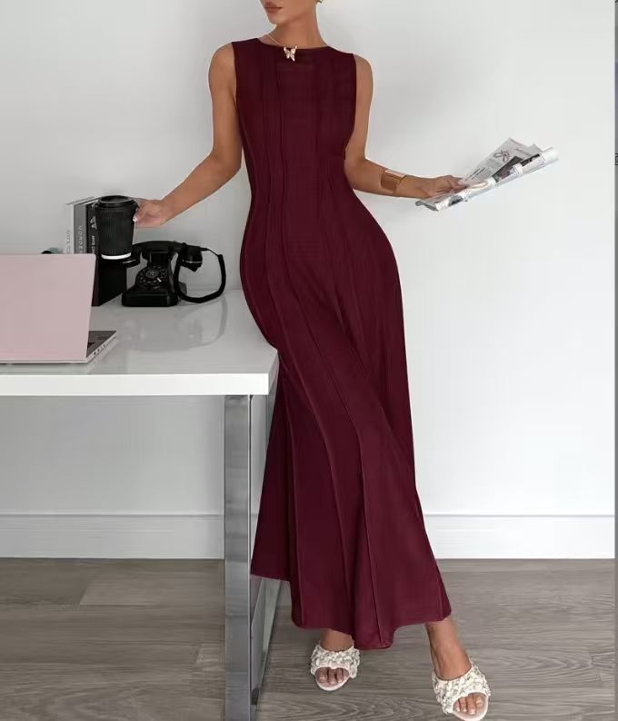 Women's A-Line Sleeveless Long Dress