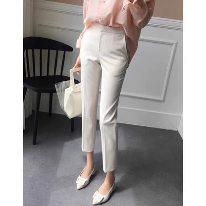 Women's acetate cigarette tube suit pants