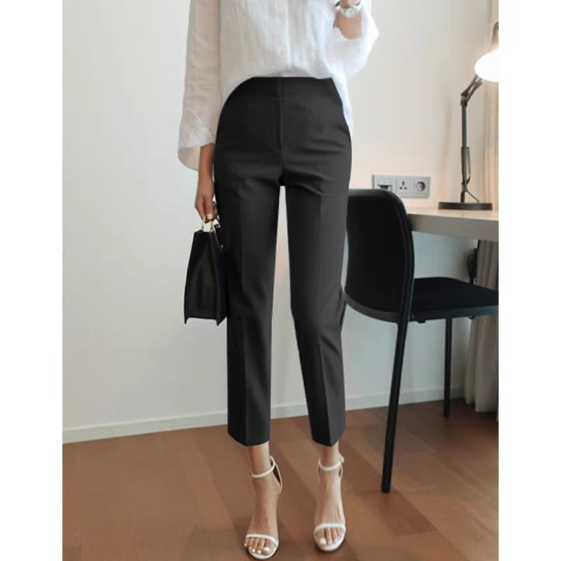 Women's acetate cigarette tube suit pants