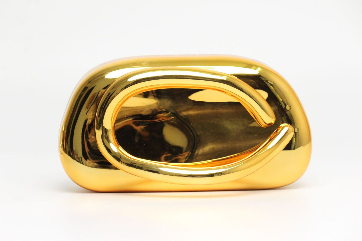 Women's Acrylic Oval Evening Bag with Chain Strap