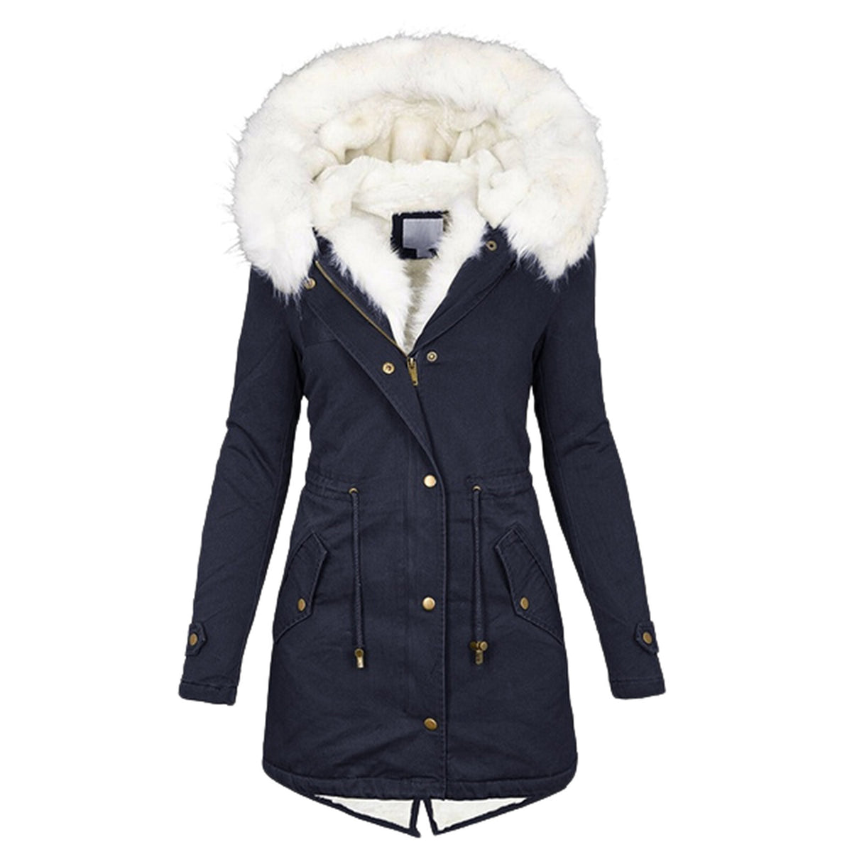 Women's autumn and winter mid-length trench coat