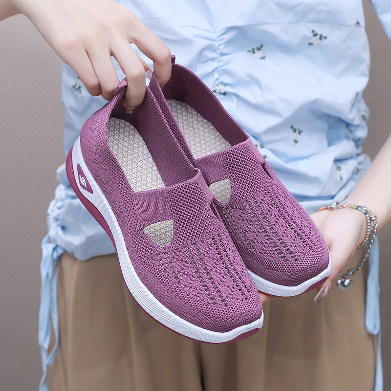 Women's Autumn Breathable Soft-Soled Shoes for Middle-Aged and Elderly Mothers