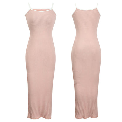 Women's Backless Bodycon Spaghetti Strap Midi Dress