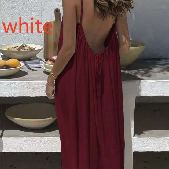 Women's Backless Suspender Dress