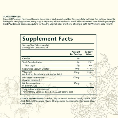 Women's balanced gummy candies